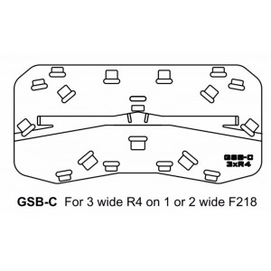 GSB-C Ground Stack Board for 3 x R4 on 1 or 2 wide F218s, FUNKTION-ONE