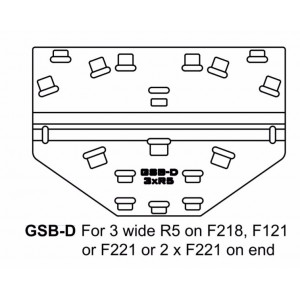 GSB-D Ground Stack Board for 3 x R5 on F218, F121 (on side), F221 or 2 x F221/F121 on end, FUNKTION-ONE