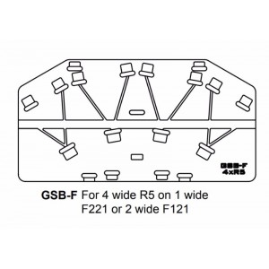 GSB-F Ground Stack Board for 4 x R5 on F221 or 2 wide F121, FUNKTION-ONE