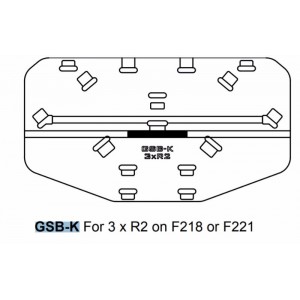 GSB-K Ground Stack Board for 3 x R2 on F218 or F221, FUNKTION-ONE