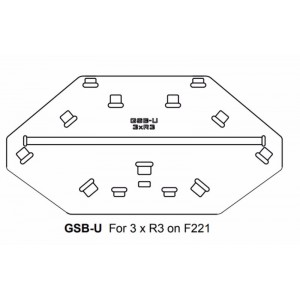 GSB-U Ground Stack Board for 3 x R3 on F221, FUNKTION-ONE