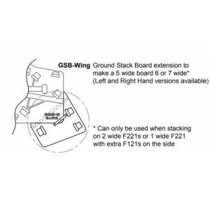 GSB-Wing Ground Stack Board extension to make a 5 wide board (GSB-G) 6 or 7 wide (Left and Right Hand versions available), FUNKTION-ONE