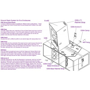 GSM-Anchor-E Steel Anchor Plate for E Enclosures with angle adjustment (can also be used for additional tilt with touring enclosures), FUNKTION-ONE