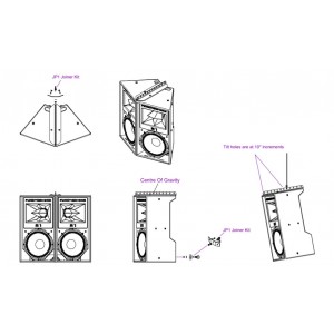 JP1-K1 Back Joiner for Pair of R1s - including eyebolt and bolts to attach to R1 , FUNKTION-ONE