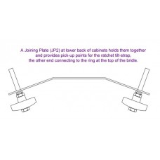 JP2-K2 Back Joiner for Pair of R2s (Black) - including HT210 T Bolt Assemblies to attach to R2