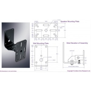 WME-100 Wall mount bracket for F101 and F1201, FUNKTION-ONE