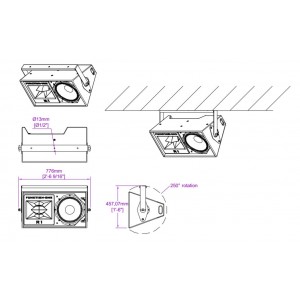 YH1-K1 Yoke kit  for mounting Horizontal R1 - includes two pivot plates and bolts to attach to R1, FUNKTION-ONE