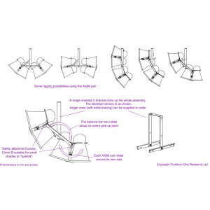 YPX88-K Double yoke kit to array two AX88s vertically (Galvanised), FUNKTION-ONE