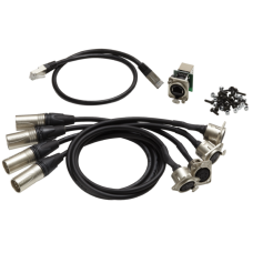 Adapter cable set 4 x DMX/XLR5, 1 x etherCON RJ45
