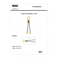 NEXO Heavy Duty 2 Legs Clutch Chain Bridle, 3 Tonnes 45°.