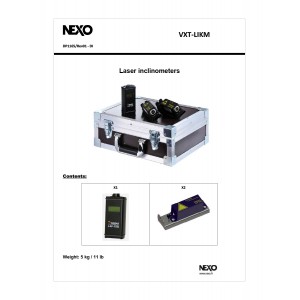 NEXO 2 x Laser Inclinometers, 1 x Meter Unit, 1 x Case  Kit., NEXO