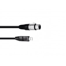 OMNITRONIC Interface Cable USB/XLR(F) 5m black 
