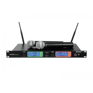 OMNITRONIC UHF-502 2-Channel Wireless Mic System 823-832MHz 