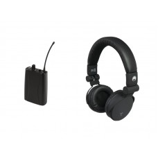 OMNITRONIC Set WMR-1M UHF receiver + SHP-i3 stereo headphones black 