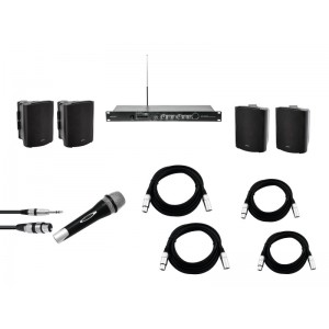 OMNITRONIC Set EP-220P + 2x C-80A (2x) + Partymic-1 