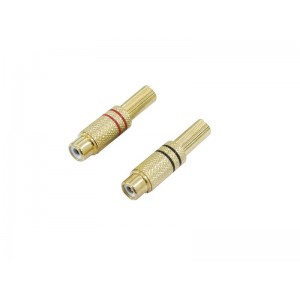 OMNITRONIC RCA socket gold-plated 5.4mm 2x 