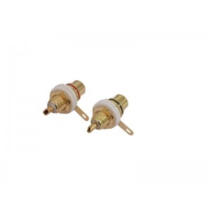 OMNITRONIC RCA mounting socket gold-plated 2x 