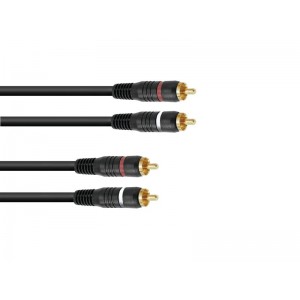 OMNITRONIC RCA cable 2x2 0.3m 