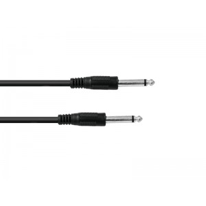 OMNITRONIC Jack cable 6.3 mono 0.5m bk 