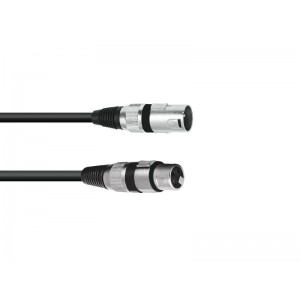 OMNITRONIC XLR cable 3pin 0.5m bk 