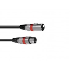 OMNITRONIC XLR cable 3pin 30m bk/rd 