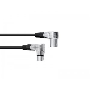 OMNITRONIC XLR cable 3pin 3m 90° bk 