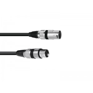 OMNITRONIC XLR cable 3pin 0.2m bk 