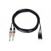 OMNITRONIC Adaptercable 2xJack/2xRCA 3m bk  