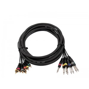 OMNITRONIC Snake cable 8xRCA/8xJack mono 6m 