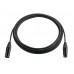 PSSO DMX cable XLR 3pin 0,5m bk Neutrik black connectors, PSSO