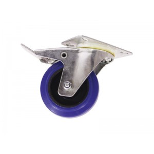 ROADINGER Swivel Castor 100mm blue with brake