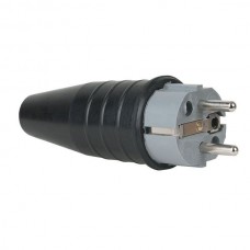 SHOWTEC Rubber Schuko Connector Male 250v Grey CEE7/VII 3x2,5mmэ