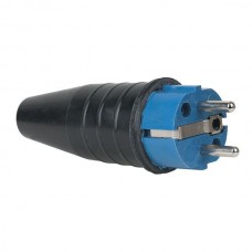 SHOWTEC Rubber Schuko Connector Male 250v Blue CEE7/VII 3x2,5mmэ