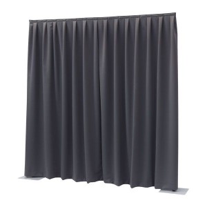 SHOWTEC PandD Dimout 300(h)x300cm(w) Pleated, Dark grey