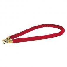 SHOWTEC Velvet Rope, Red, Gold Hook