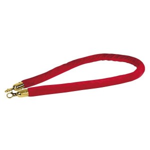 SHOWTEC Velvet Rope, Red, Gold Hook