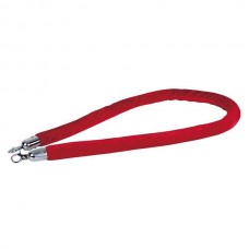SHOWTEC Velvet Rope, Red, Silver Hook