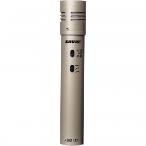SHURE KSM137/SL студийный конденсаторный инструментальный микрофон с кейсом, противоударным креплением и ветрозащитой, SHURE