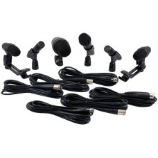 SHURE PGADRUMKIT6 набор микрофонов для ударных, включает 1 PGA52, 2 PGA56s, 1 PGA 57 и 2 PGA81s
