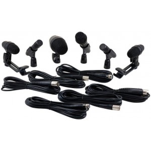 SHURE PGADRUMKIT6 набор микрофонов для ударных, включает 1 PGA52, 2 PGA56s, 1 PGA 57 и 2 PGA81s, SHURE