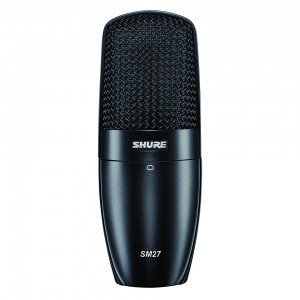 SHURE SM27-LC студийный конденсаторный микрофон с защитным бархатным чехлом и противоударным креплением, SHURE