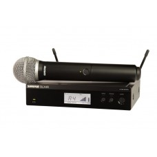 SHURE BLX24RE/PG58 K3E 606-630 MHz радиосистема вокальная с ручным передатчиком PG58. Кронштейны для крепления в рэк в комплекте