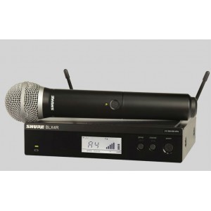 SHURE BLX24RE/PG58 M17 662-686 MHz радиосистема вокальная с ручным передатчиком PG58. Кронштейны для крепления в рэк в комплекте, SHURE