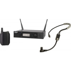 SHURE GLXD14RE/SM35 рэковая цифровая радиосистема GLXD Advanced с головным микрофоном SM35, 2.4 GHz, SHURE