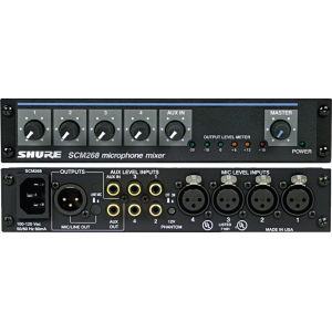 SHURE SCM268E 4-канальный микрофонный микшер, SHURE