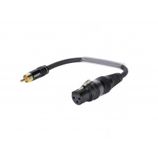 SOMMER CABLE Adaptercable XLR(F)/RCA(M) 0.15m bk 
