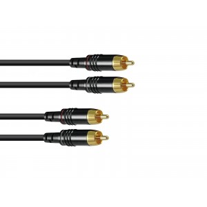 SOMMER CABLE RCA cable 2x2 10m bk HICON , SOMMER