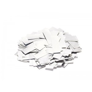 TCM FX Metallic Confetti rectangular 55x18mm, white, 1kg , TCM FX