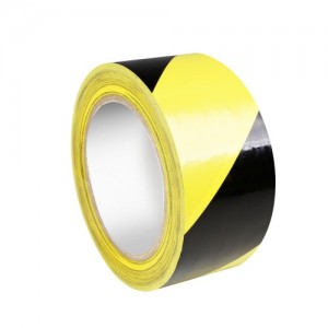 5803 E - Safety Tape 0.15 mm x 50 mm x 33 m yellow / black, ADAM HALL