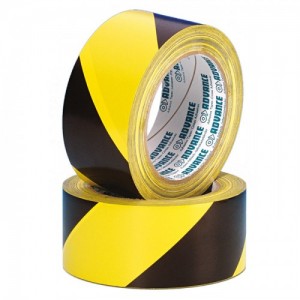 5803 - Safety Tape black/yellow 50mm x 33m, ADAM HALL